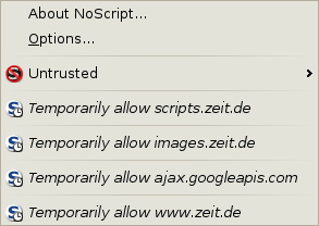 NoScript: allow scripts